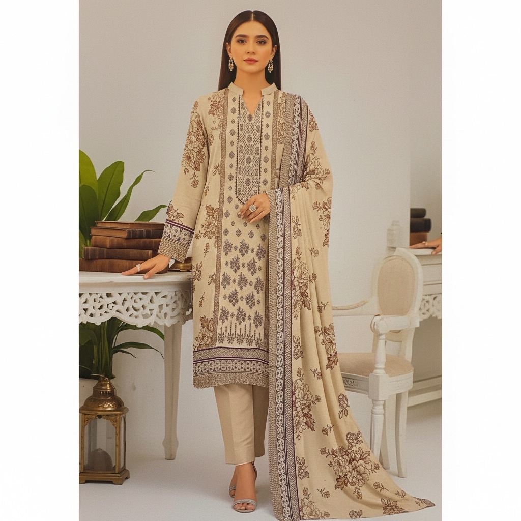 Iznik embroidery lawn 3pc – 000614