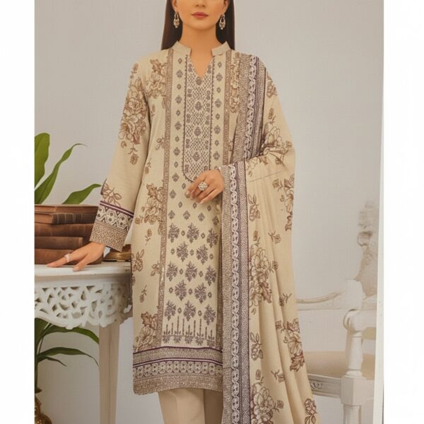 Iznik embroidery lawn 3pc - 000614