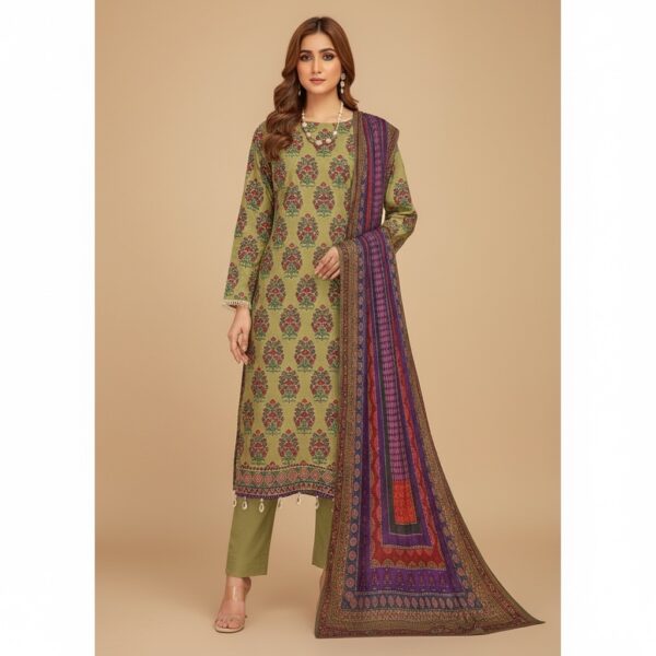 Magic in print printed lawn 3pc - 000616