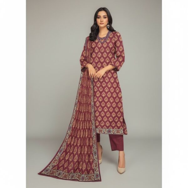 Magic in print printed lawn 3pc - 000616